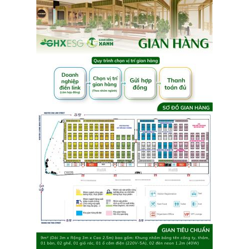 Quy trình chọn gian hàng và đăng ký tham gia